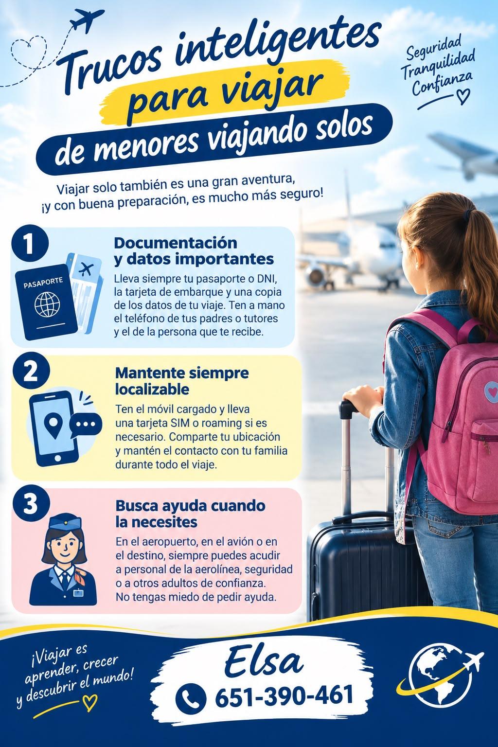 Consejo 03: Pautas de seguridad para menores viajando solos
